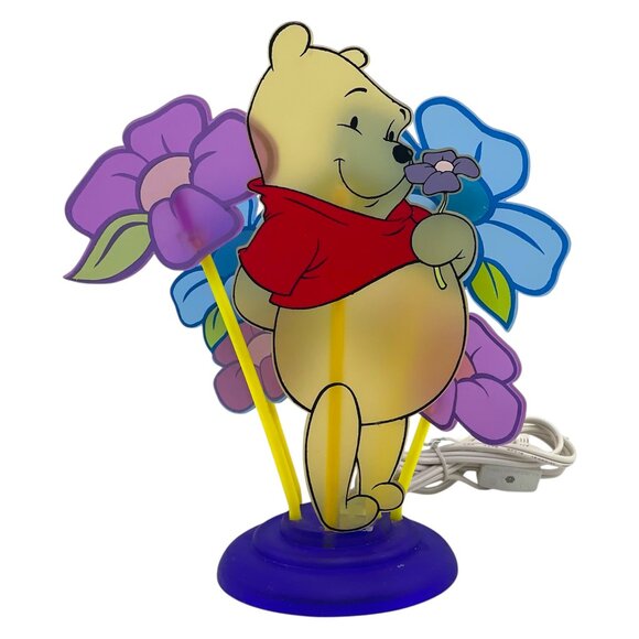 Disney Winnie the Pooh Desk Lamp Night Light Flowers Friend Like Pooh - Picture 1 of 8